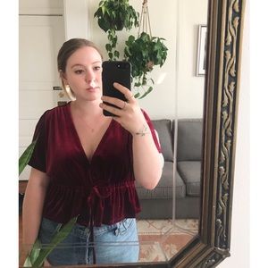 UO • Velvet Tie Top